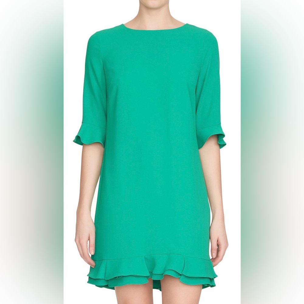 CeCe Ruffle Hem Shift Dress